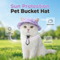 🐶🧢 Justerbar bøttehatt til kjæledyr med hull til ørene 🐾