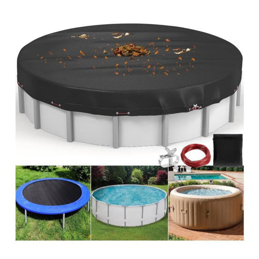 🔥Spesialtilbud: 50 % rabatt🔥 210D Oxford-bassengovertrekk – vanntett, UV-bestandig, vindtett, 18FT rund 🏊