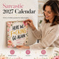💞Over 50 000 solgt! 🔥Morsom veggkalender for 2027 for kvinner