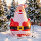 150 cm oppblåsbar julenisse-tumbler med LED-lys – julepynt til utendørs fest