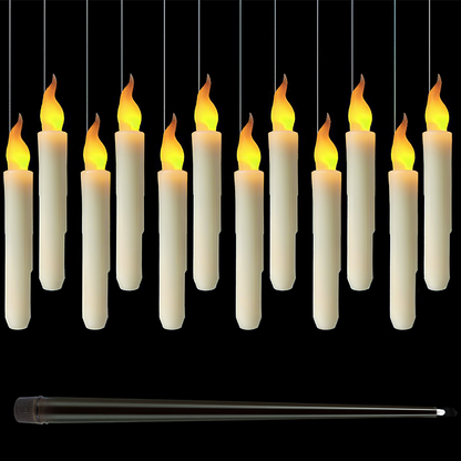 ✨Svevende magisk LED-hengelampe, flammeløs dekorasjonslampe som etterligner stemningen fra et stearinlys💡