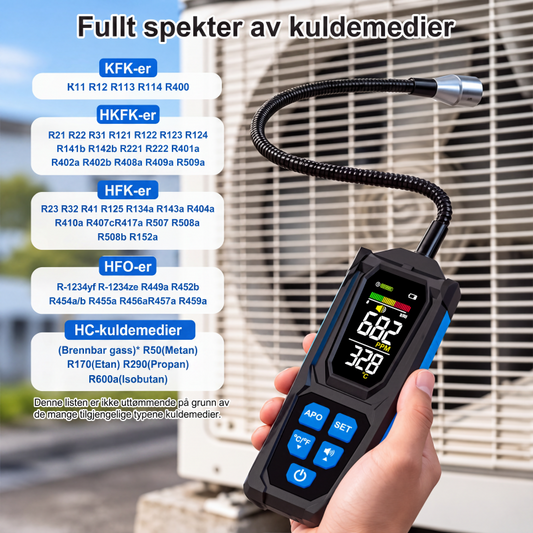 🔍 Utsalg 2026 — Over 21 300 solgt! ⚡ Oppladbar halogenid-lekkasjedetektor – Pålitelig 🛠️