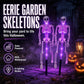 🎃💡 Solcelledrevne skjelett-stake-lys – lyser i mørket, solcelledrevet, enkle å montere. Perfekt til spøkelseshage, veranda og gangvei! 👻🪦✅