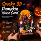🎃 3D-høstkort med gresskar og spøkelseshus til Halloween | Laserskåret pop-up-høstkort✨