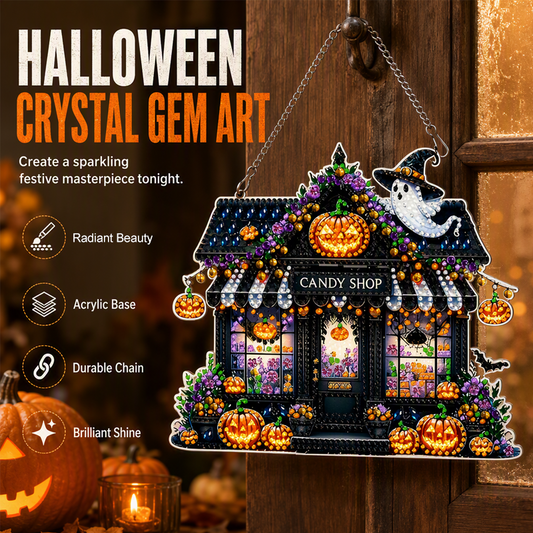 DIY-sett til glitrende Halloween-pynt til å henge opp