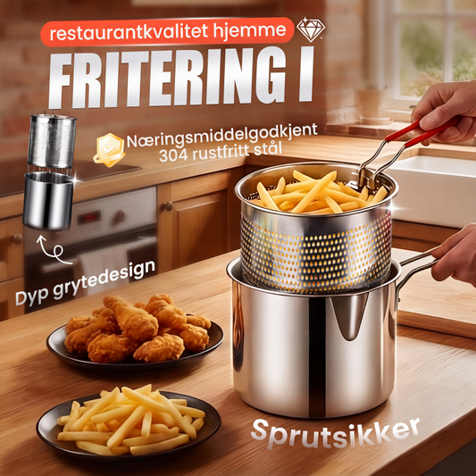 🔥Siste dag i salget – 57 % rabatt🎁Multifunksjonell frityrgryte i rustfritt stål 304