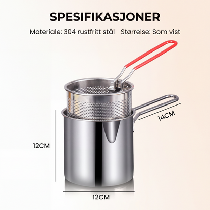 🔥Siste dag i salget – 57 % rabatt🎁Multifunksjonell frityrgryte i rustfritt stål 304