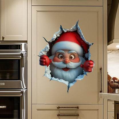 🎅Julenissens overraskelse – 3D-veggklistremerker