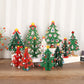 🎅✨Mini-juletre-sett i tre til bordet – håndlaget, gjør-det-selv-montering – dekorasjon til festbordet