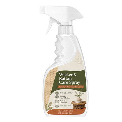 🔥🎁Nyhet: 50 % RABATT🔥Pleiespray for kurv og rotting, 120 ml – gjenoppretter den naturlige fargen og beskytter flettede møbler