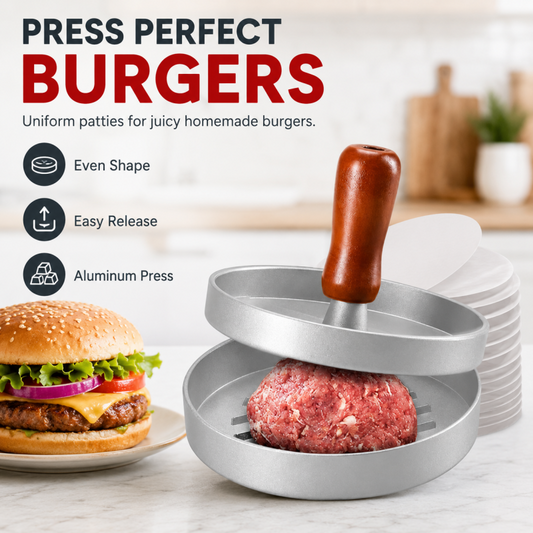⭐ Bestselger i 2026 🍔 Lag restaurantkvalitetsburgere hjemme – jevn form, perfekt resultat ✨