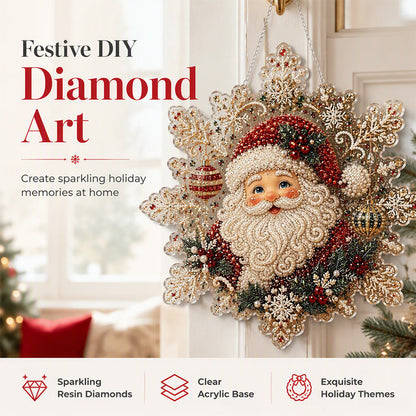 🎅Tidlig julegave – 50 % rabatt🎄Jule-diamantkunst-opphengssett