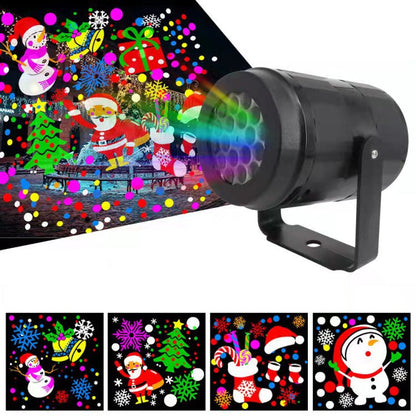 LED-lampe med snøfnugg-projektor