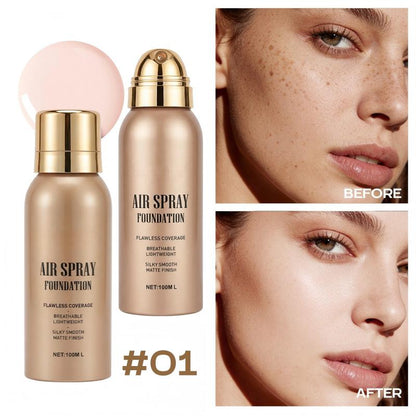 💦Vannfast Flawless Air Spray Foundation｜Langvarig airbrush-sminke, svettebestandig dekning som kan bygges opp ✨