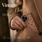 Retro Floral Faux Leather Phone Case