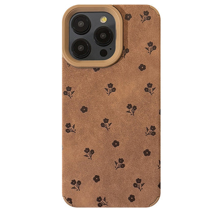 Retro Floral Faux Leather Phone Case