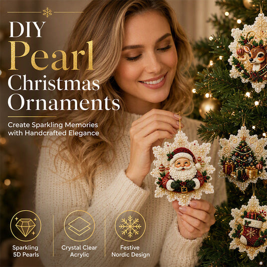 ✨DIY-sett med julepynt med diamantperler🎄