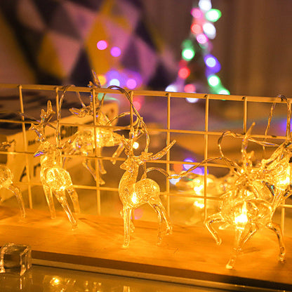 LED-lyskjede med reinsdyr til jul