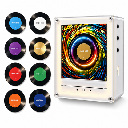 🔥🎄 2026-nyhet!! 🎅🎃 Julekjøleskapsmagnetsett i platespillerdesign med NFC-musikkboks