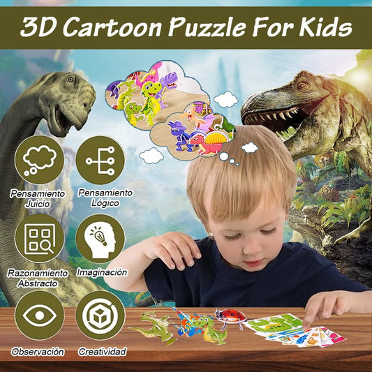 🔥Lærerikt 3D-papppuslespill🧩 (25 deler)