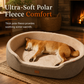 💤 50 % rabatt – et fantastisk tilbud 🐾 Komfortabel, oval dyreseng – laget av mykt fleece, fuktbestandig og klorfast