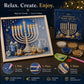 Gjør-det-selv-sett for hanukka-perlekunst med treramme