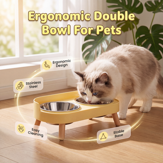 ⏳🔥50 % RABATT I BEGRENSET TID! Elevated Double Pet Feeder