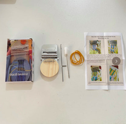 🧶 Håndvevstativ i furu – komplett startsett, 10/14/28 nåler, bærbar. Reparer og lag unike lapper! ✨