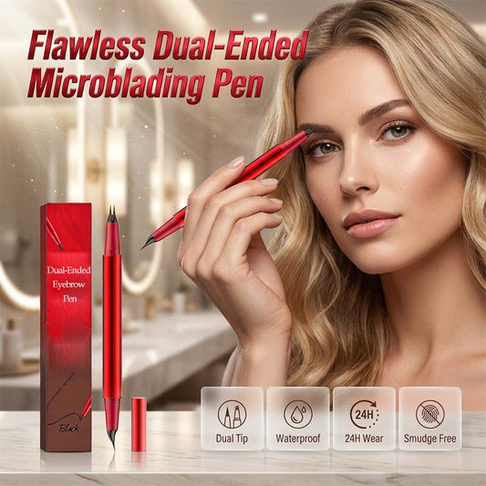 🔥🎁 2+1 GRATIS!!🥳💞Dobbeltsidig, vannfast microblading-øyenbrynspenn