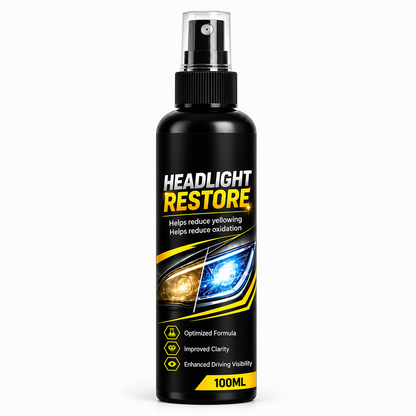Hurtigvirkende spray for restaurering av billykter