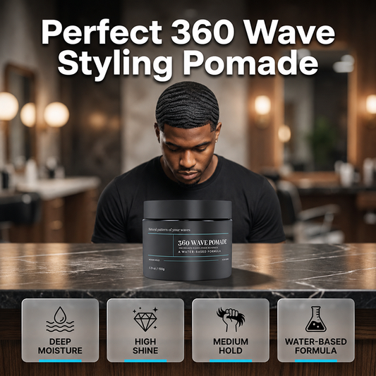 🌊💈✨Wave Pomade – hårvoks med middels hold, vannbasert og høy glans