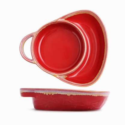 ⏰🔥BEGRENSET TID: 50 % RABATT!🍲Retro keramisk ildfast form – med enkelt håndtak ✨