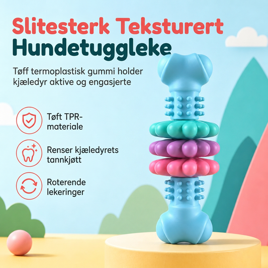 ⏳Kun for en kort tid – 50% RABATT ⏰🐶Slitesterkt tyggeleke i knokeform i TPR – bittfast tannleke for store hunder🦴